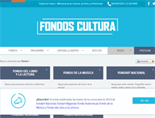 Tablet Screenshot of fondosdecultura.cl